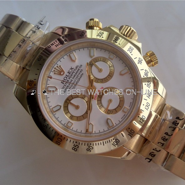 rolex daytona yellow gold white dial