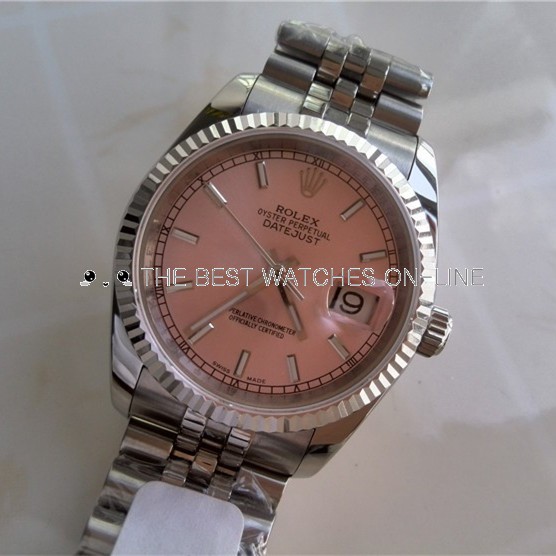 Rolex Datejust 36MM ETA3135 Movement Watch Pink Dial (Super Model)