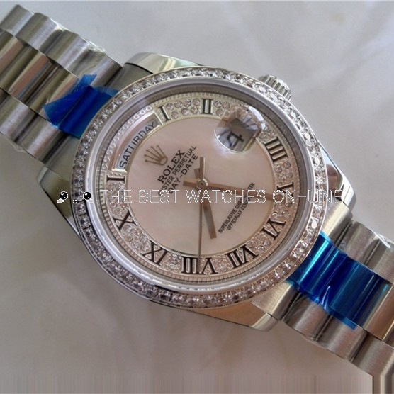 Rolex Day-Date Replica Diamond Watch Roman Number 36mm (High End)