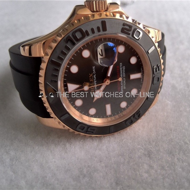 yacht master black rubber