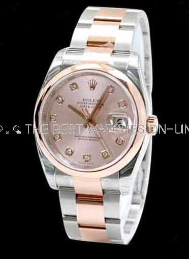 Swiss Rolex Datejust 116201 Pink Dial Ladies Automatic Replica Watch