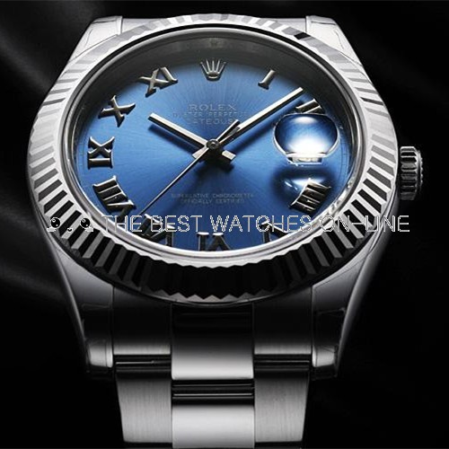 Swiss Rolex Datejust Mens 116334 Blue dial Roman numerals Automatic Replica Watch