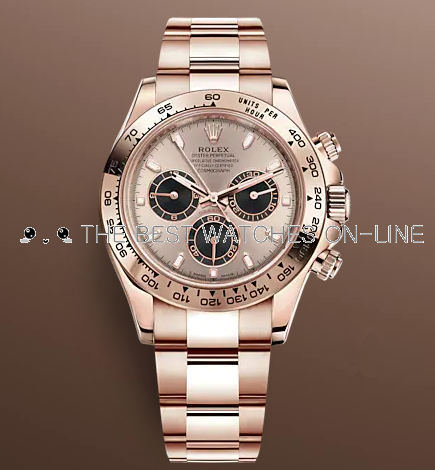 Replica Rolex Daytona Swiss Watches 116505-0016 Rose Gold Dial 40mm(High End)