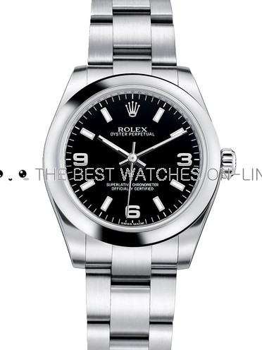 Replica Rolex Oyster Perpetual Automatic Watch 177200 Black Dial 31mm