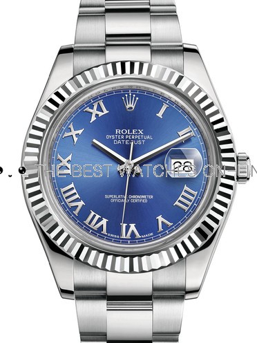 Swiss Rolex Datejust Mens 116334 Blue dial Roman numerals Automatic Replica Watch