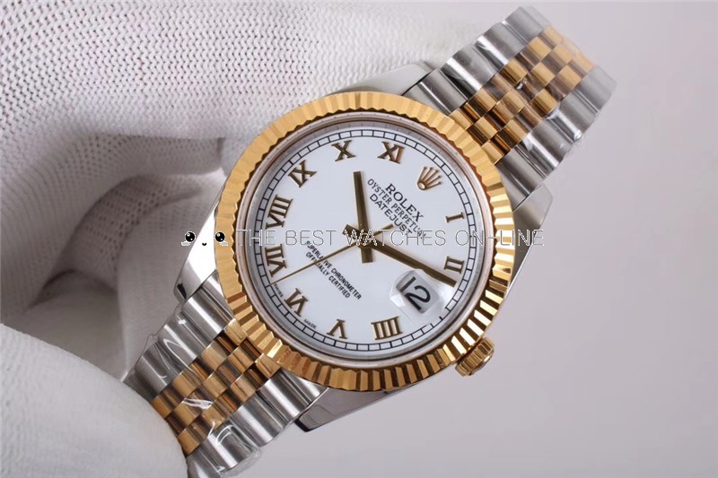 Rolex datejust white deals face roman numerals