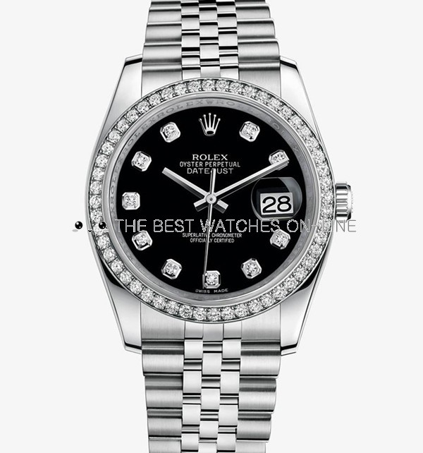 Replica Rolex Datejust Swiss Watches 116244-0014 Black Dial 36mm(High End)
