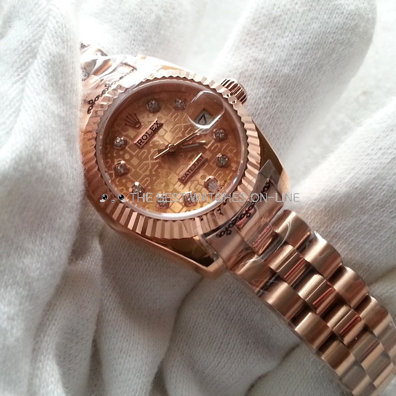 Rolex womens hotsell rose gold
