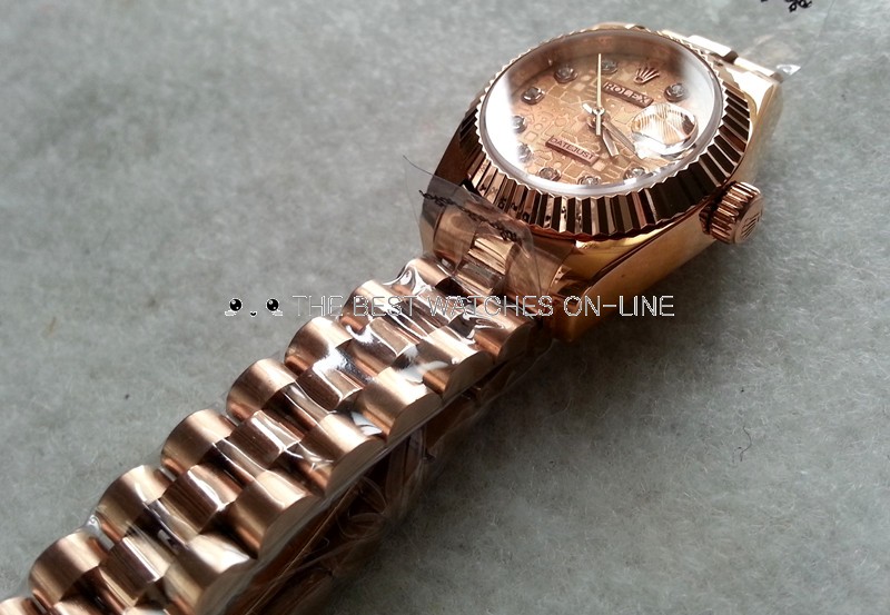 Swiss Rolex Datejust Ladies 179175 18K Rose Gold Diamond time markers Automatic Replica Watch