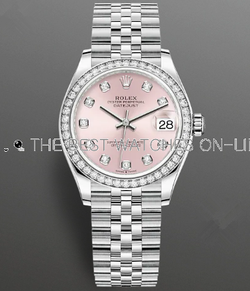 Rolex Lady-Datejust Replica Swiss Watch 278384RBR-0036 Pink Dial (High End)