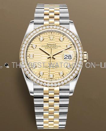 Rolex Datejust Replica Swiss Watch 126283rbr-0031 Golden Dial (High End)