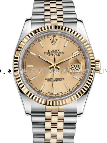 Rolex Datejust Replica Swiss Watch 116233-0151 Gold Dial (High End)