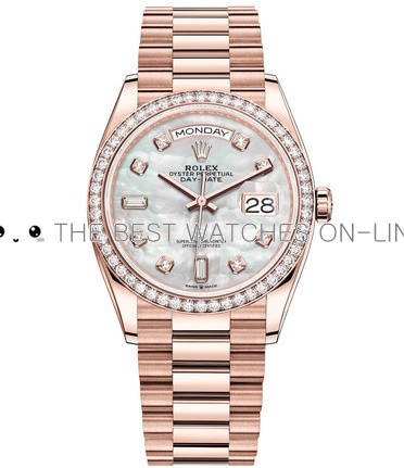 Rolex Day-Date Replica Swiss Watch 128345RBR-0028 MOP Dial (High End)