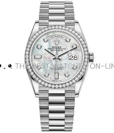 Rolex Day-Date Replica Swiss Watch 128396tbr-0005 MOP Dial (High End)