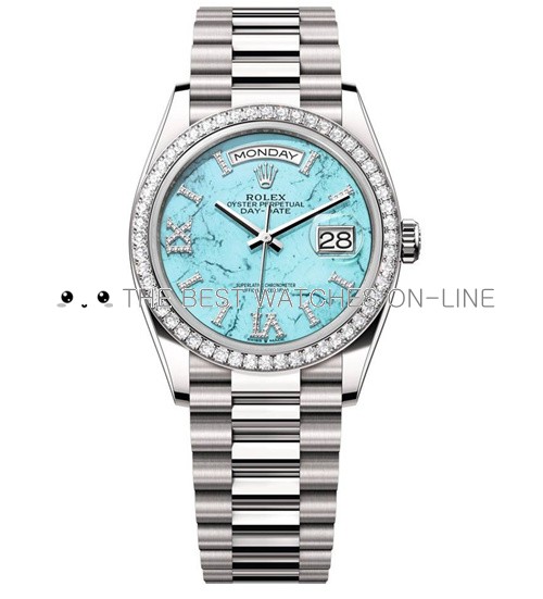 Rolex Day-Date 2023 Replica Swiss Watch 128349rbr-0031 Sky Blue Dial (High End)