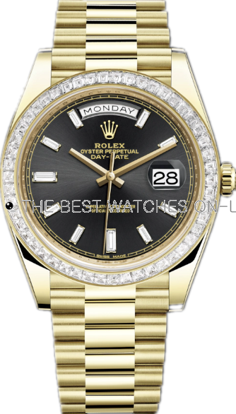 Replica Rolex Day-Date II Swiss Automatic 228398tbr-0001 Black Dial 40mm (High End)