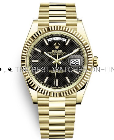 Rolex Day-Date II Replica Swiss Watch 228238-0007 Black Dial (High End)