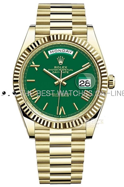 Rolex Day-Date II Replica Swiss Watch 228238-0061 Green Dial (High End)