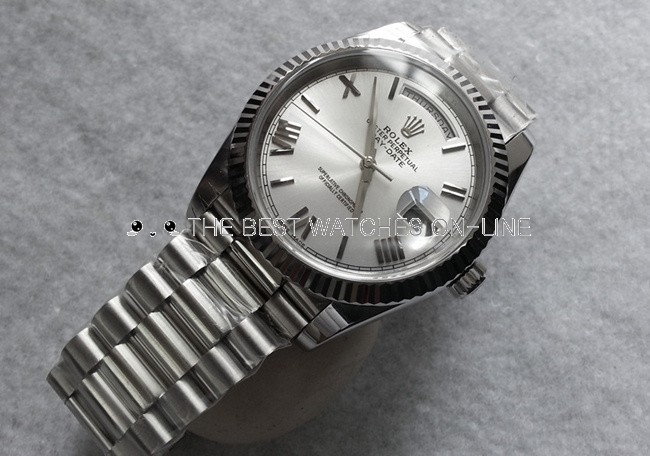 Rolex Day-Date II Automatic Replica Watch Silver Dial 40mm