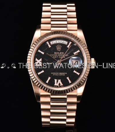 Rolex Day-Date II Swiss Watch Rose Gold 228345rbr-0016 Black Dial (High End)