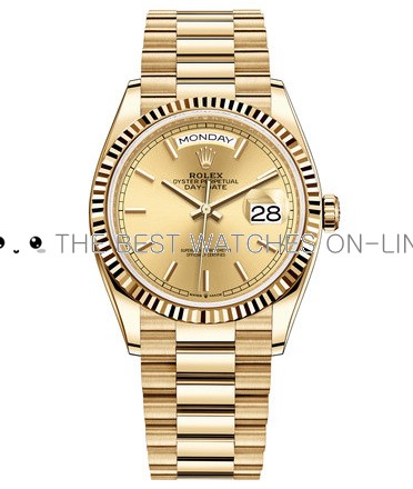 Rolex Day-Date Replica Swiss Watch 128238-0045 Golden Dial (High End)