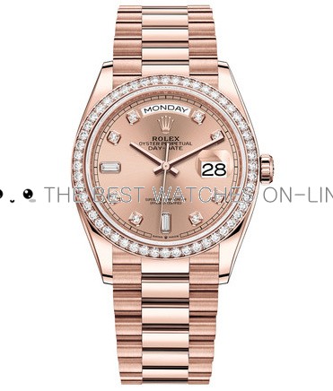 Rolex Day-Date Replica Swiss Watch Rose Gold 128345RBR-0009 (High End)