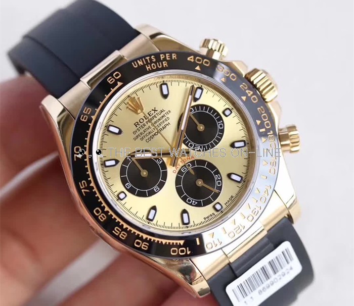 Replica Rolex Daytona Automatic Watch Two-Tone 116518ln-0040 Gold Dial 40mm (High End)