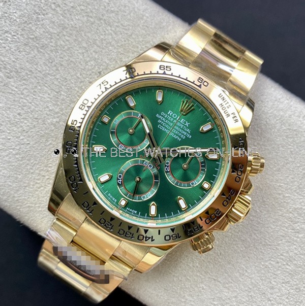 Rolex Daytona Swiss Cal.4130 Replica Watch Green Dial 40mm (Super Model) 