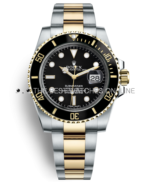 Rolex Submariner Swiss Replica Watch 116613LN-0001 Gold(Super Model) 