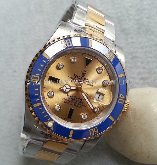 rolex submariner two tone serti dial