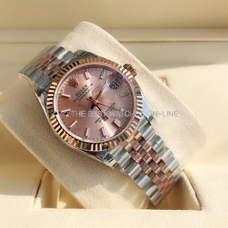 Replica Rolex Lady-Datejust Swiss Watches 278271-0010 Rose Colour Dial 31mm(High End)