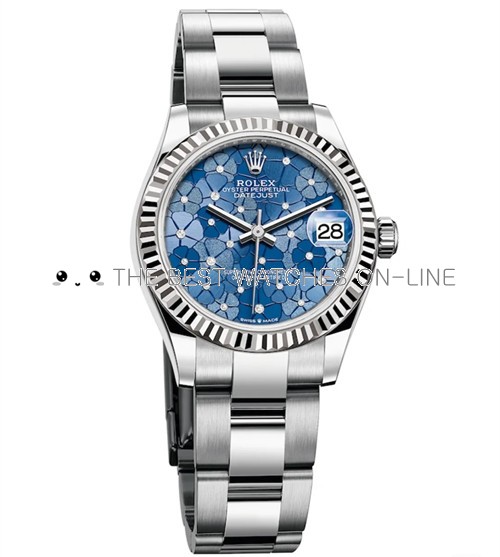 Rolex Lady-Datejust Swiss Watch 278274-0035 Blue Oriental Cherry (High End)