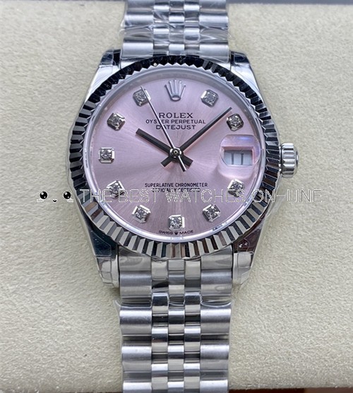Rolex Lady-Datejust Replica Swiss Watch 279174-0003 Pink Dial (High End)