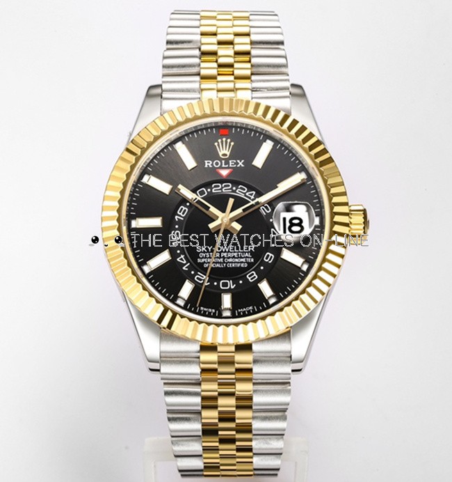Rolex Sky-Dweller Replica Swiss Watch 326933-0005 Black Dial (High End)