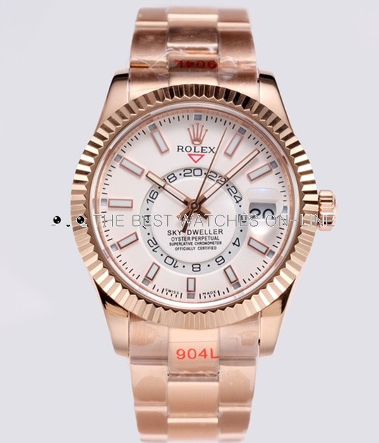 Rolex Sky-Dweller Replica Swiss Watch 326935-0005 Rose Gold (High End)