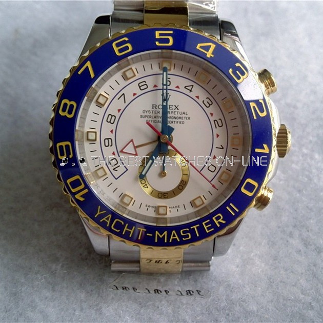 Rolex Yacht-Master II Swiss Automatic Watch Two Tone White Dial (High End)    