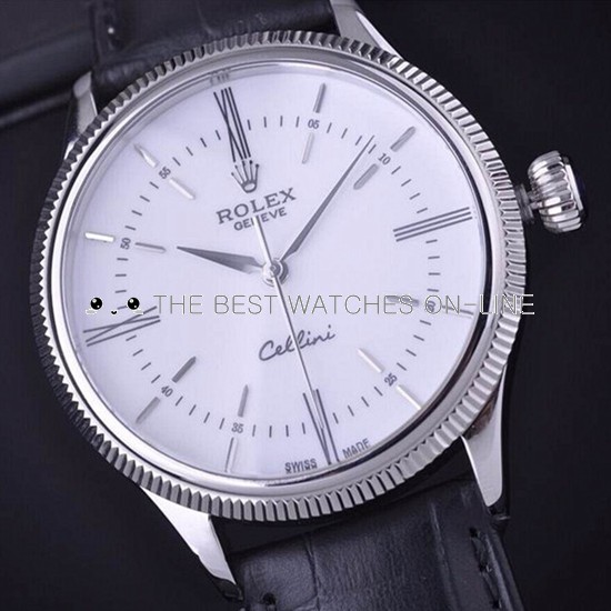 Rolex Cellini Time Automatic Replica Watch White Dial 39mm 