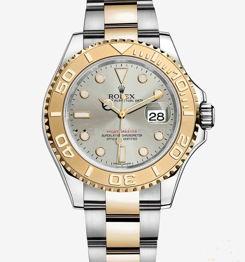 rolex yacht master silver and gold