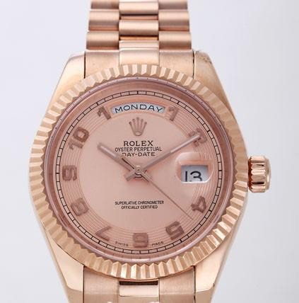 Rolex Day-Date II  Replica Watches Pink Dial RX4129-3