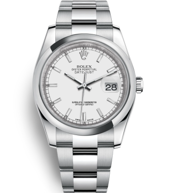 Swiss Rolex Datejust Mens 116200-0058 White Dial Bar-type time markers Automatic Replica Watch