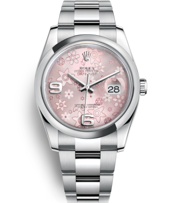Rolex Datejust Swiss Automatic Watch 116200-0072 Pink Floral Dial 36mm (High End)