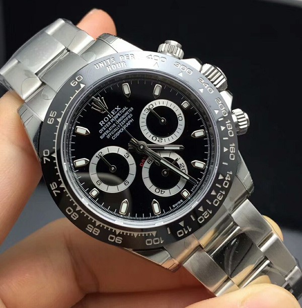 Rolex Daytona Swiss Replica Watch 116500LN-0002 Black Dial 40mm (Super Model) 