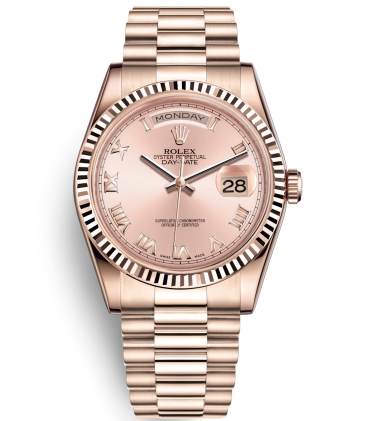 Rolex Day-Date Swiss Automatic Watch 118235F-0001 Rose Gold Dial 36mm (High End)
