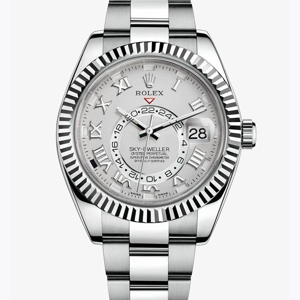 Rolex Sky-Dweller Automatic Replica Watch Silver-White Dial 42mm 