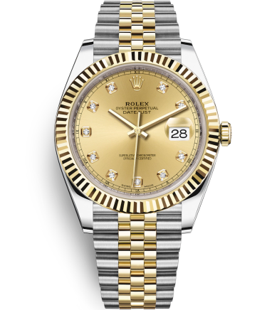 Rolex Datejust II Swiss Replica Watch 126333-0012 Gold Dial 41mm (High End)