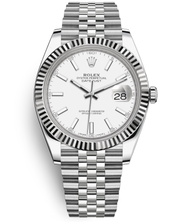 Replica Rolex DateJust II Watches Swiss Automatic 126334-0010 White Dial 41mm (High End)