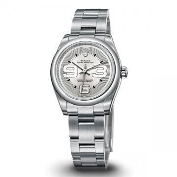 Swiss Rolex Oyster Perpetual 177200 Annular silver dial Ladies Automatic Replica Watch