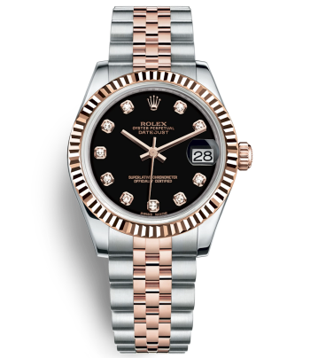 Rolex Datejust Ladies 178271-0017 Black Dial Ladies Automatic Replica Watch 31MM