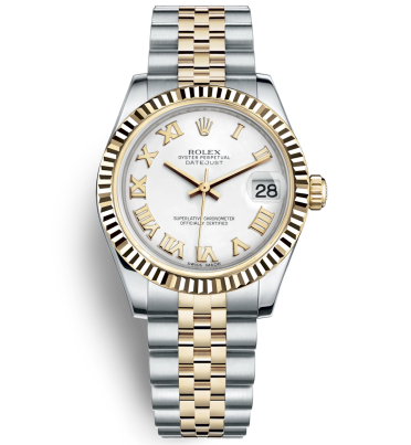 Replica Rolex Datejust Automatic Two-Tone Watch 178273-0073 White Dial 31mm