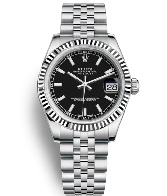 Rolex Lady-Datejust Watch 178274-0004 Swiss Replica Black Dial